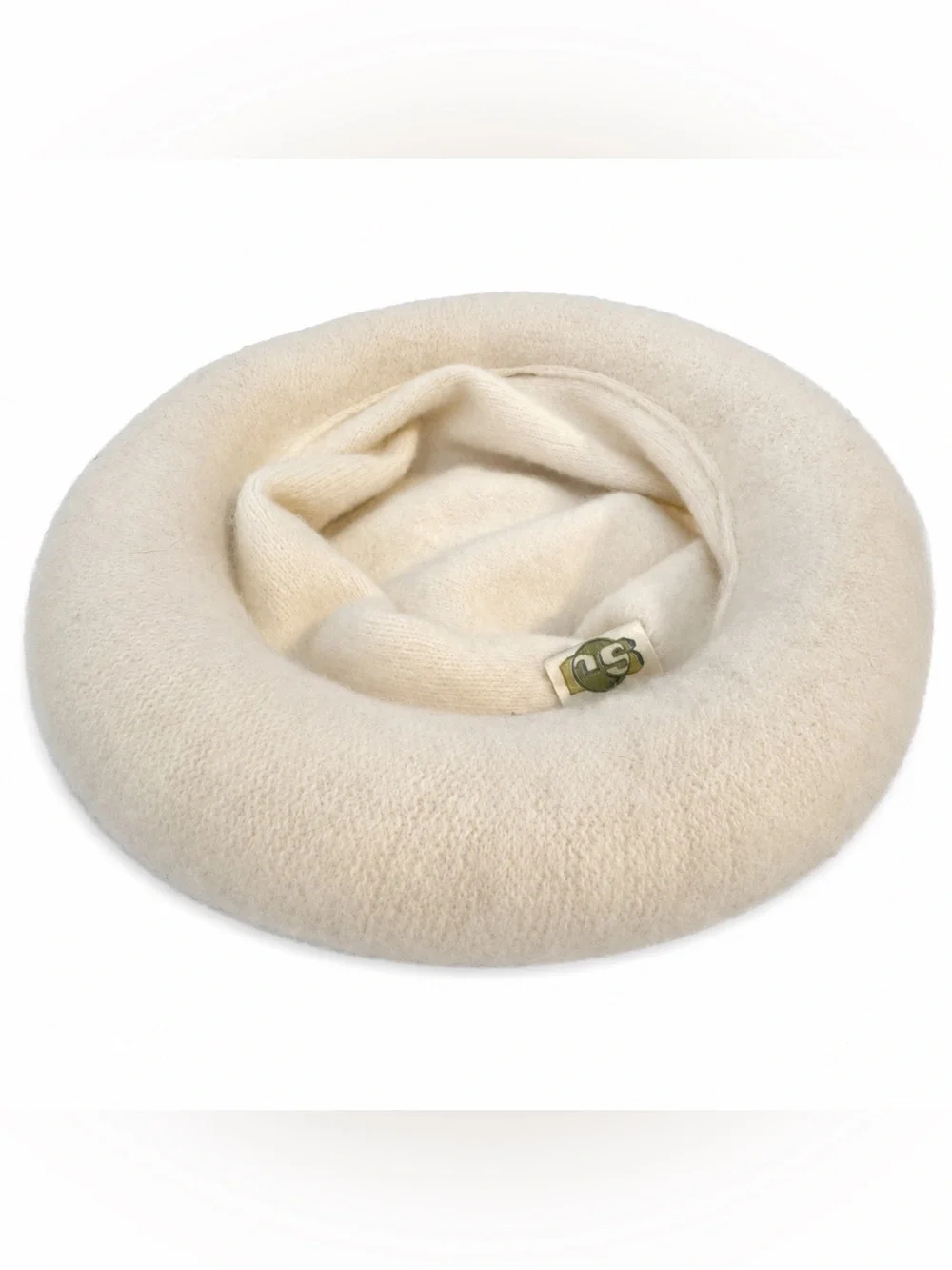 Vintage Stuffed Brim Cream wool Hat